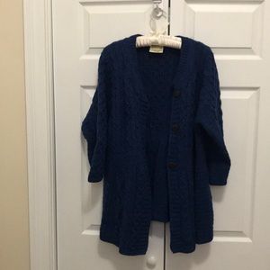 Merino Wool Kilronan Knit Wear Blue Sweater XL